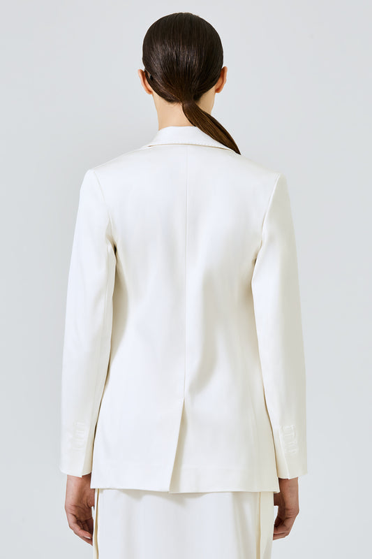 Bea Blazer in silk cotton stretch