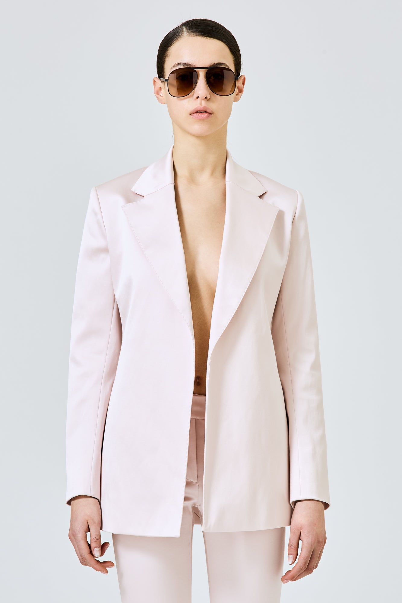 Bea Blazer in silk cotton stretch