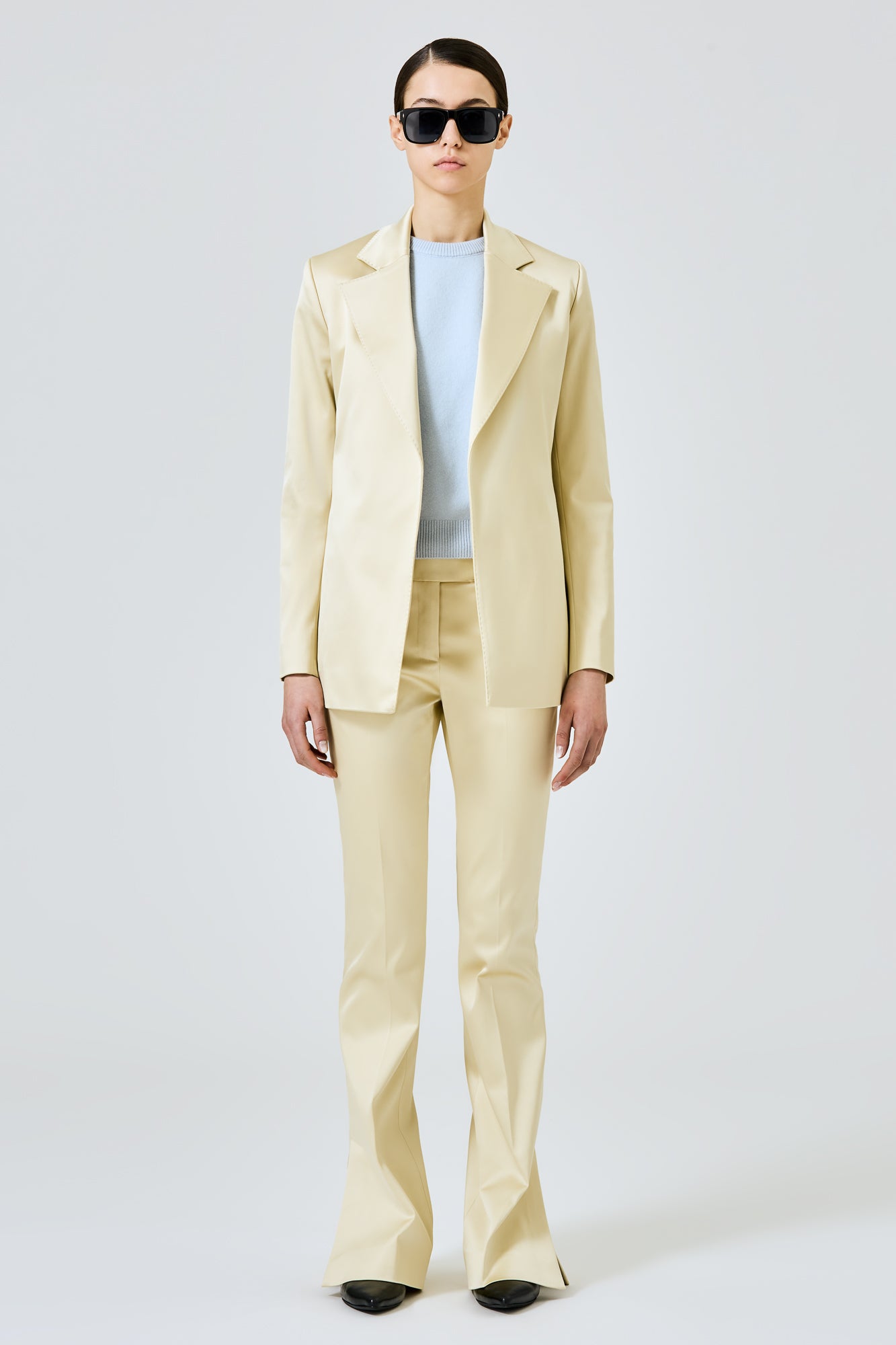 Bea Blazer in silk cotton stretch