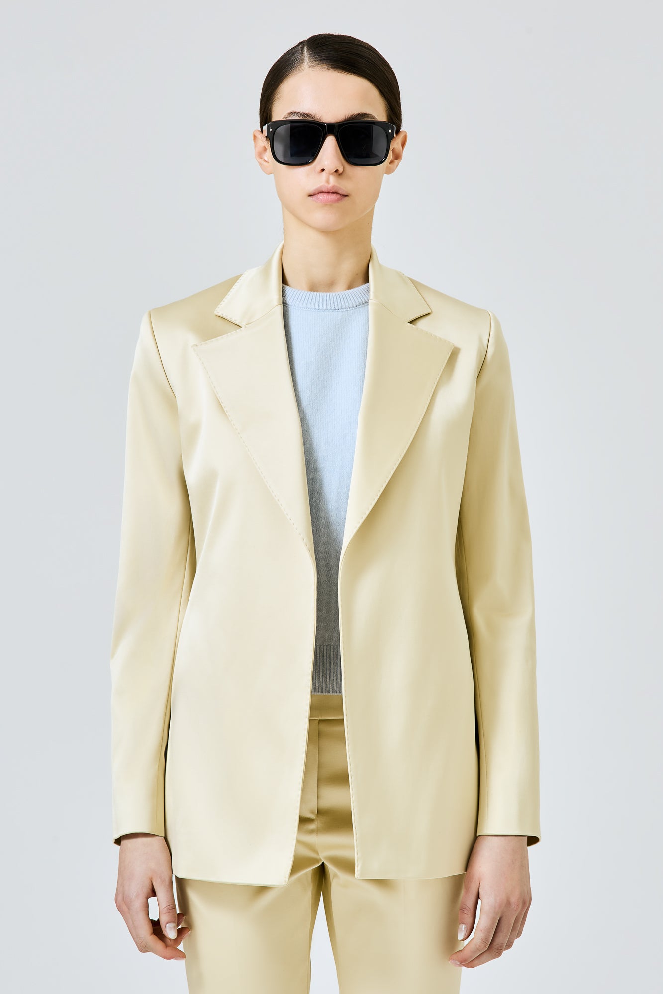 Bea Blazer in silk cotton stretch