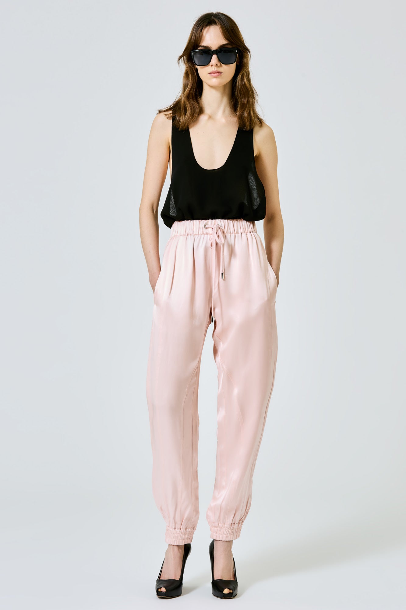 Valentina jogger in double satin