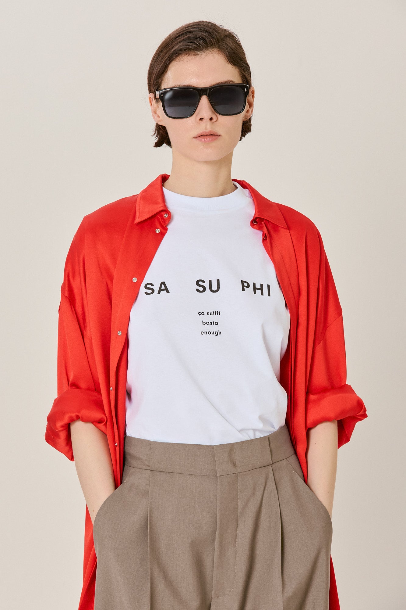Valentina double satin shirt