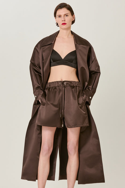 Valentina silk duchesse shorts