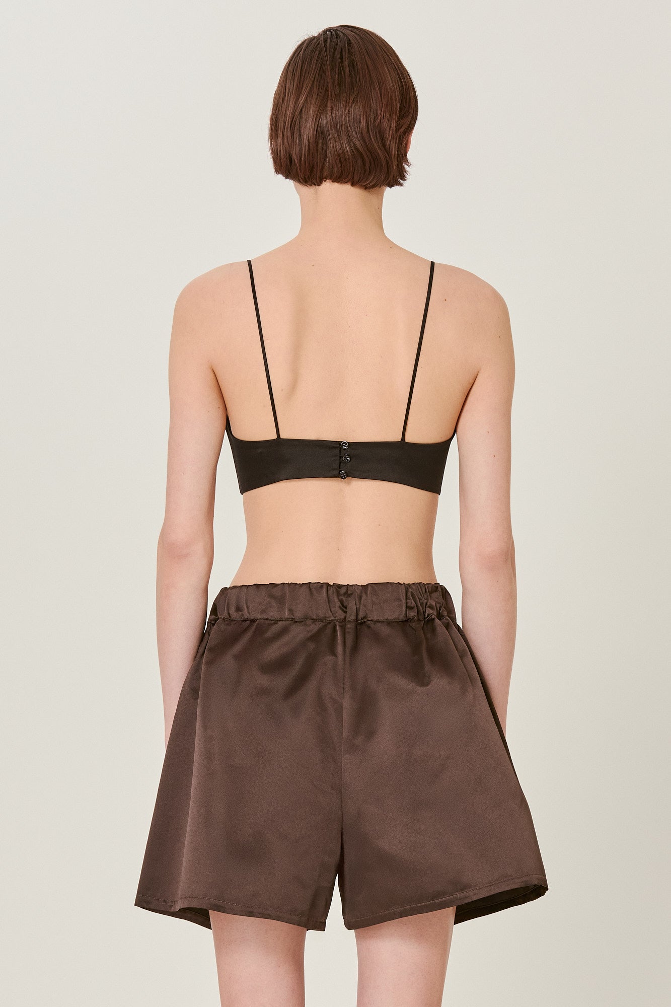 Valentina silk duchesse shorts