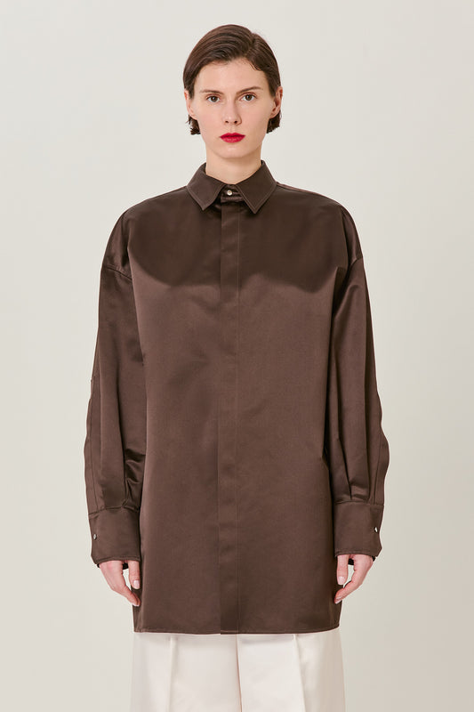 Valentina silk duchesse shirt