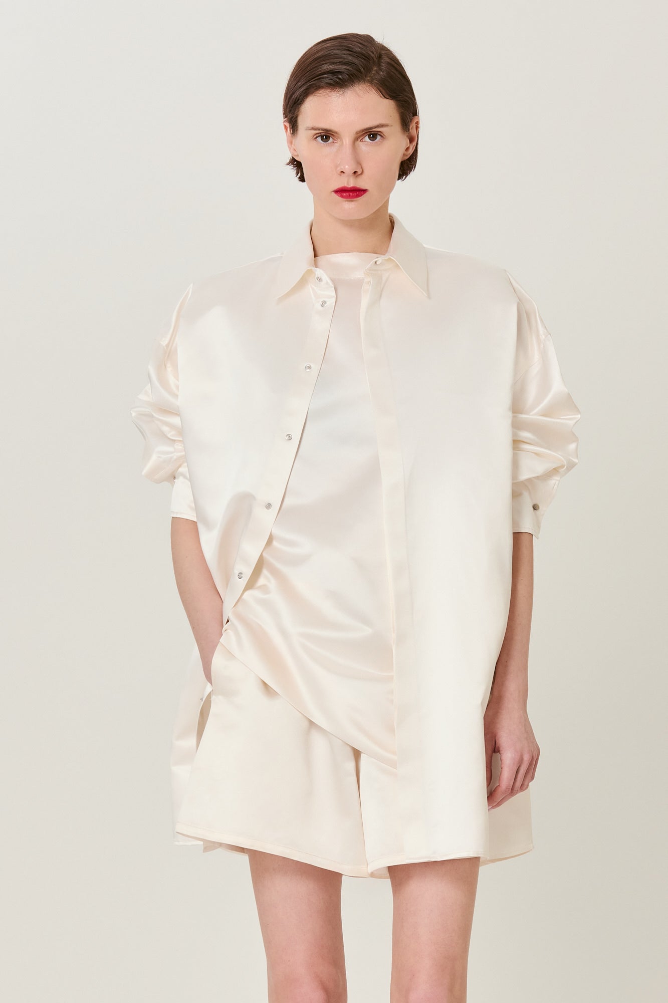 Valentina silk duchesse shorts