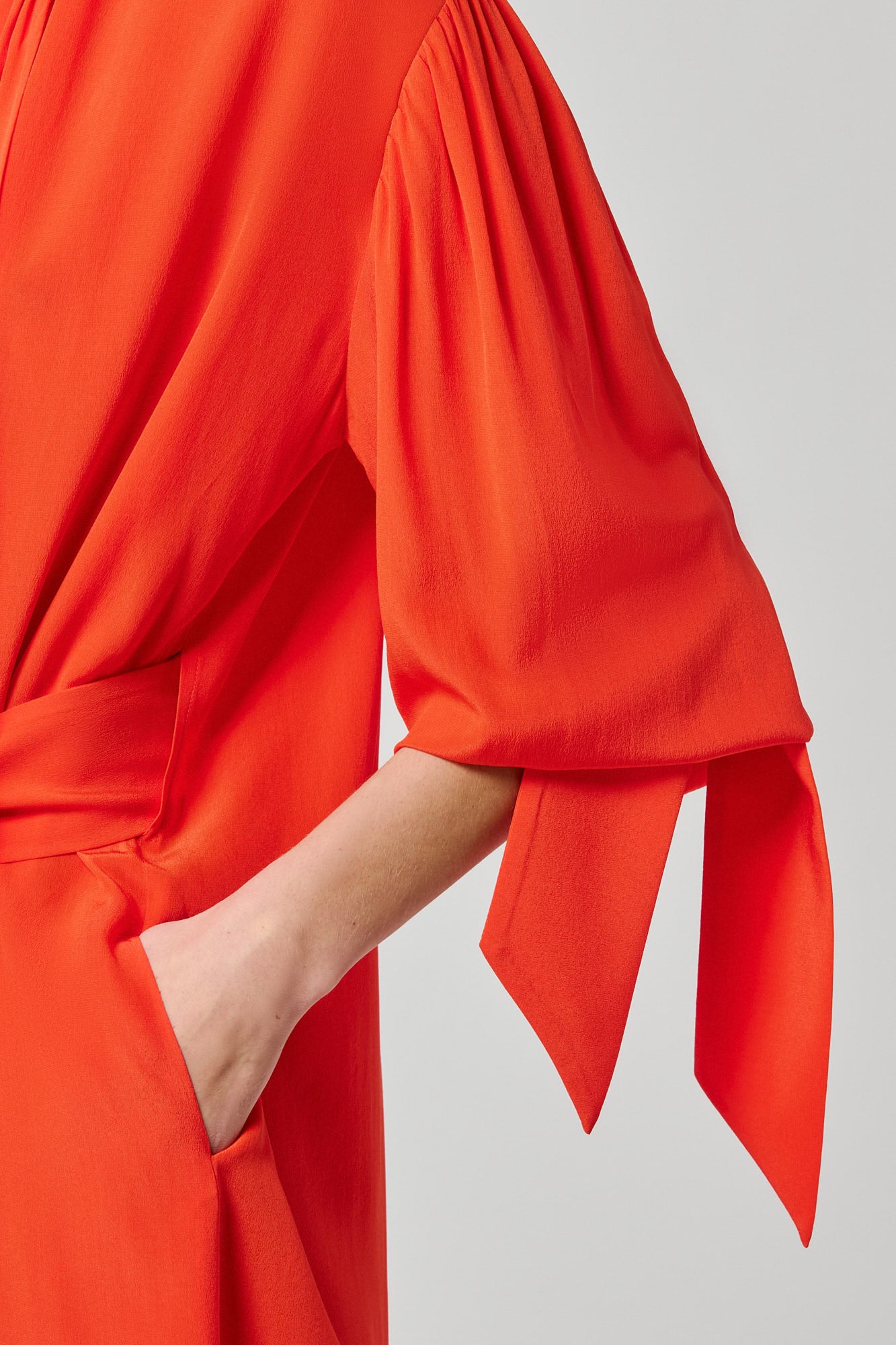 Susanna crepe de chine long dress