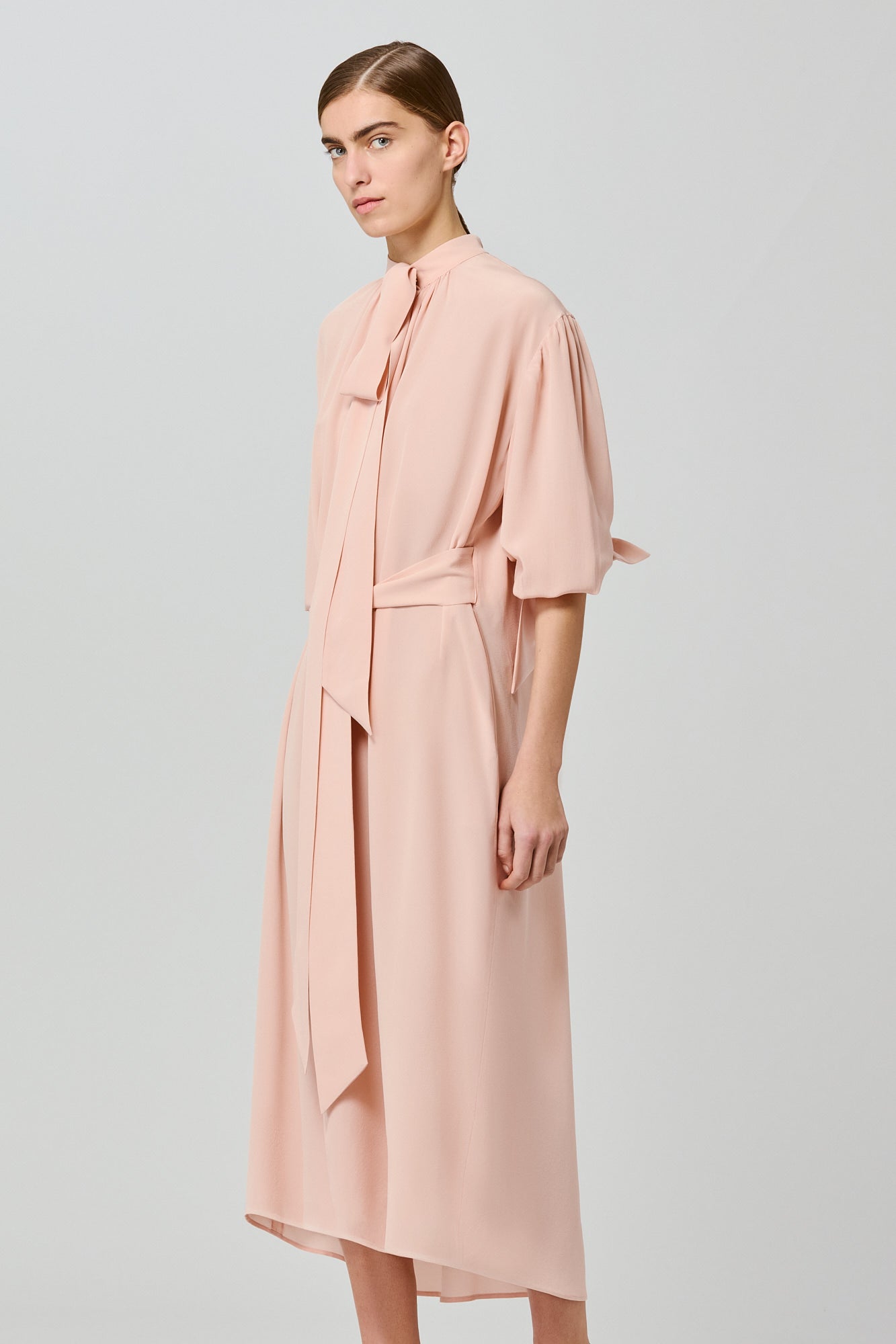 Vestito lungo Susanna in crepe de chine