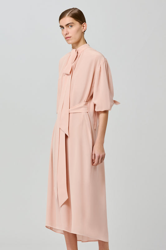 Susanna crepe de chine long dress