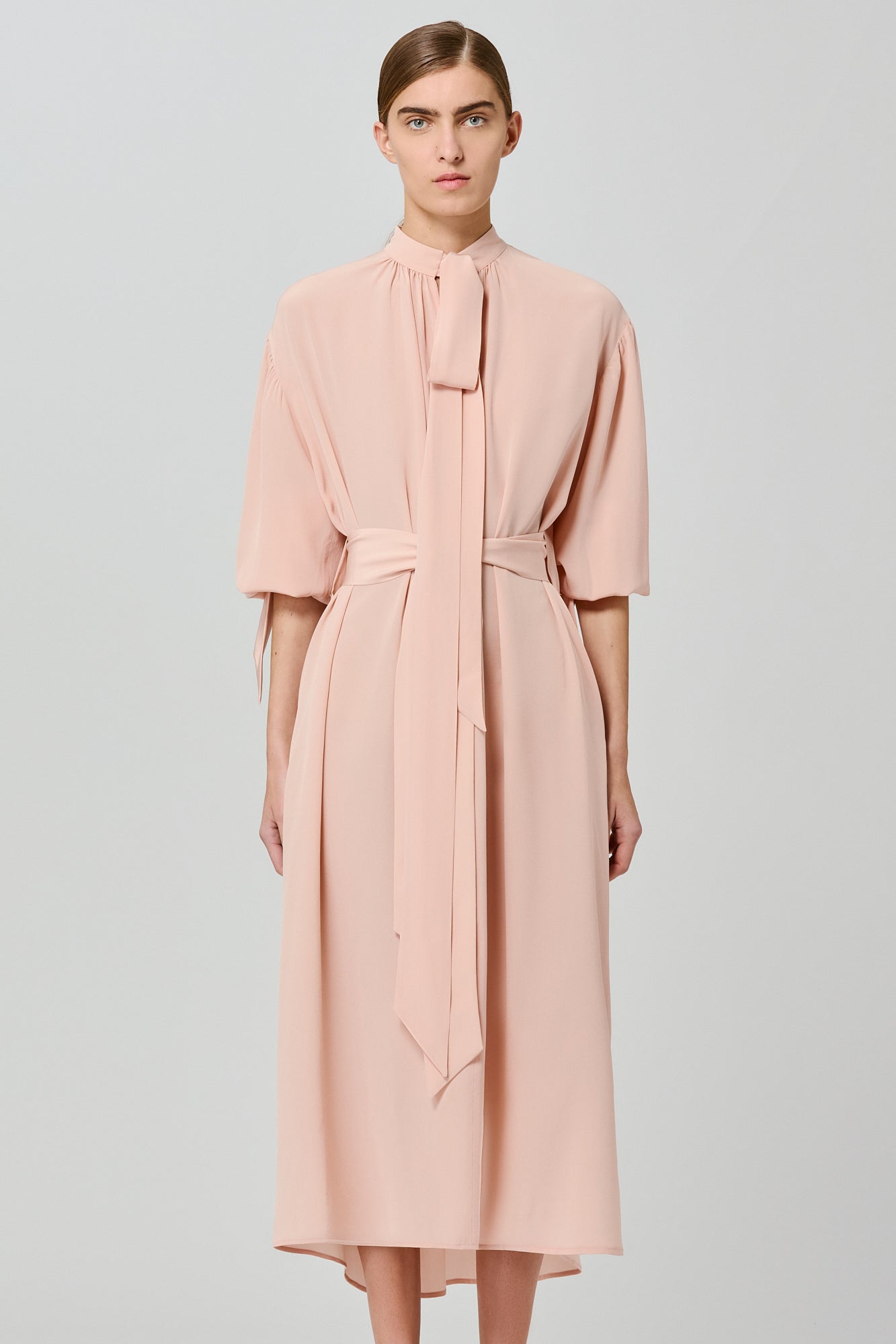 Vestito lungo Susanna in crepe de chine