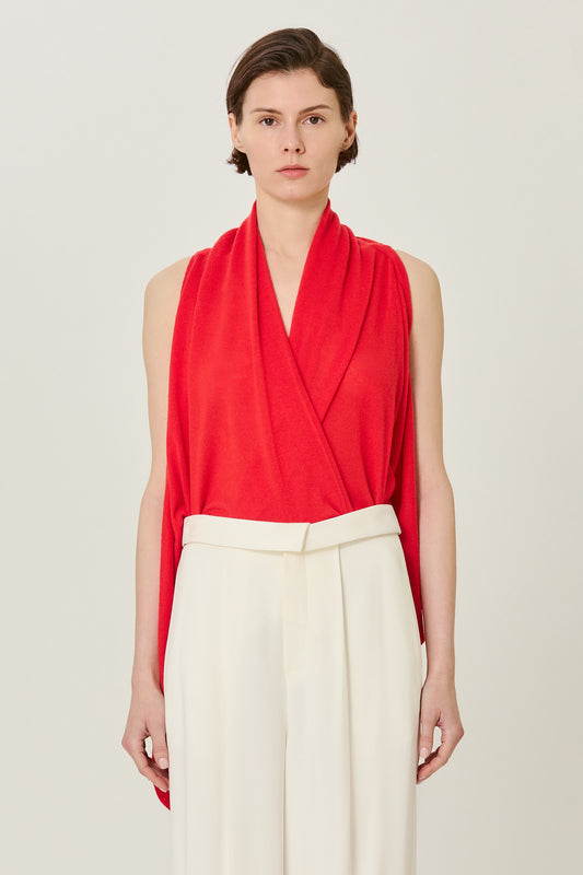 Two ways poncho cardi in cashmere silk