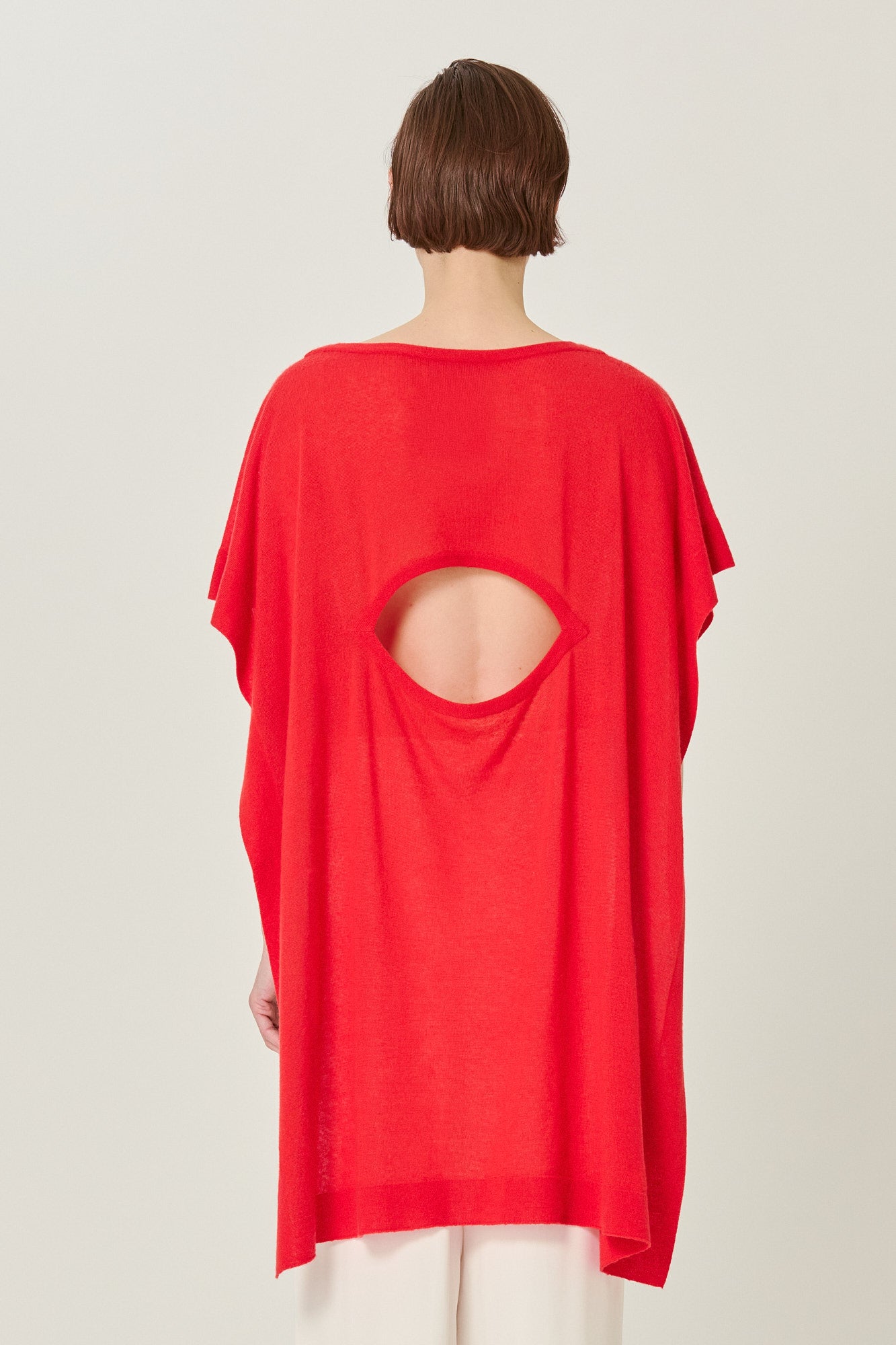 Two ways poncho cardi in cashmere silk