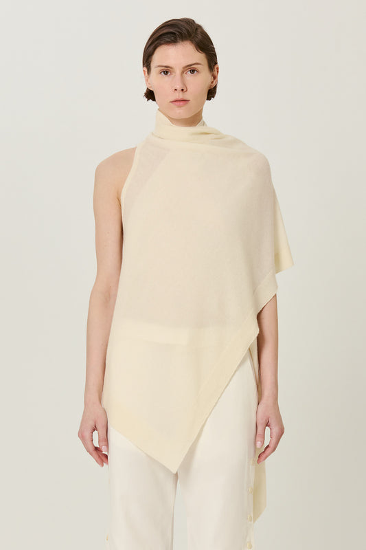 Two ways poncho cardi in cashmere silk