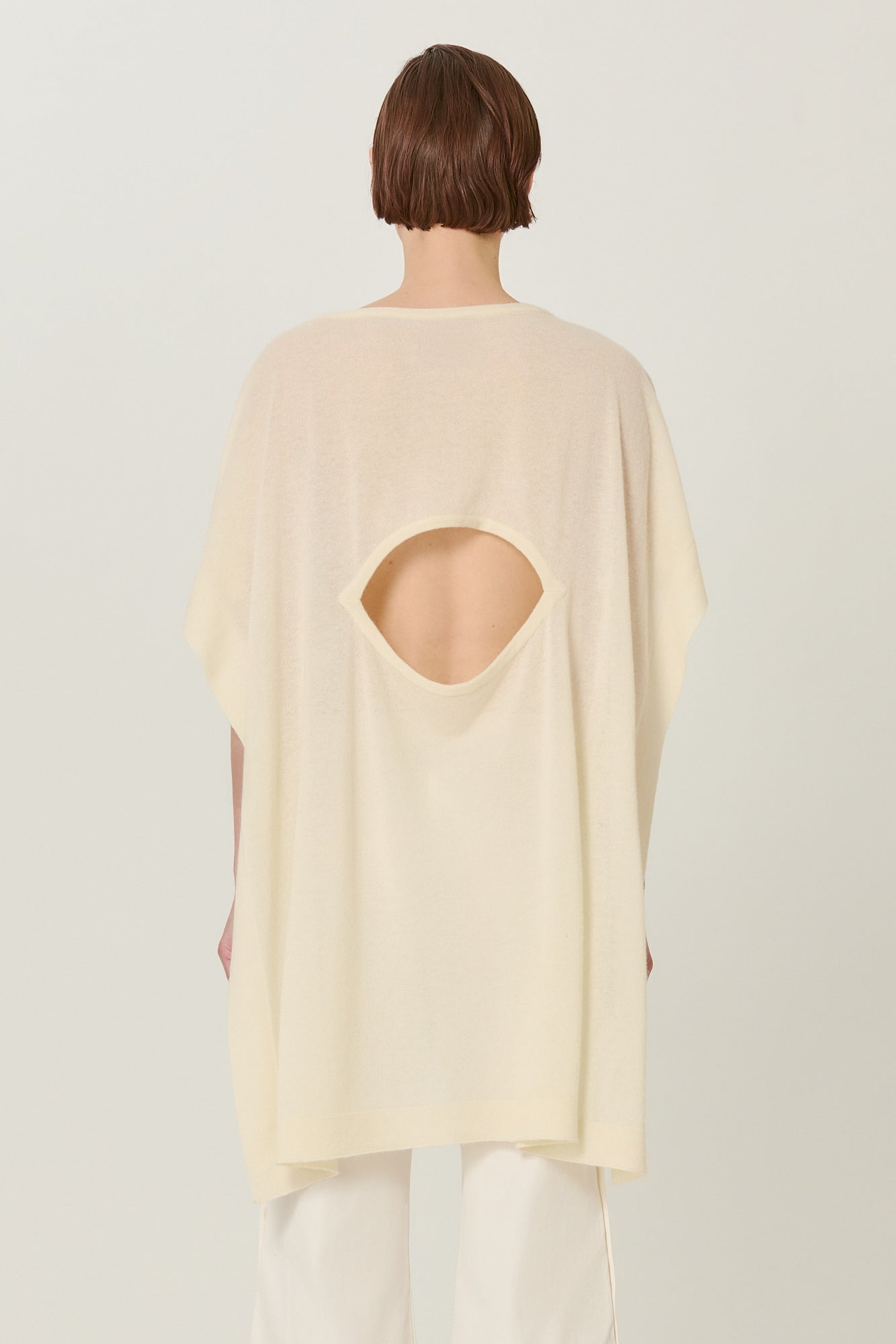 Two ways poncho cardi in cashmere silk