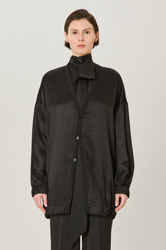Valentina double satin cardigan