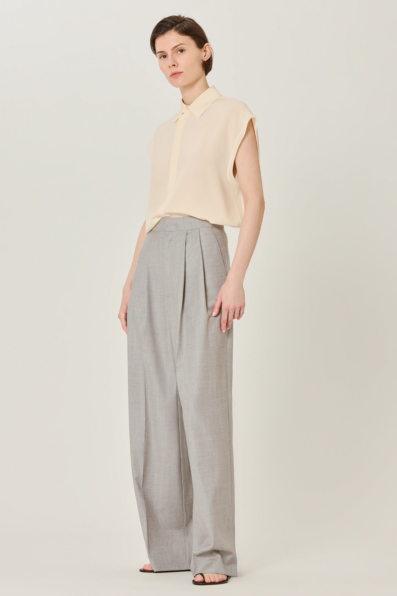 Lauren wool double pleat trousers