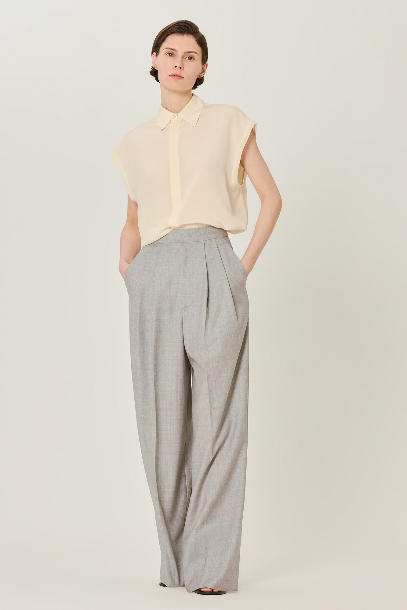Lauren wool double pleat trousers