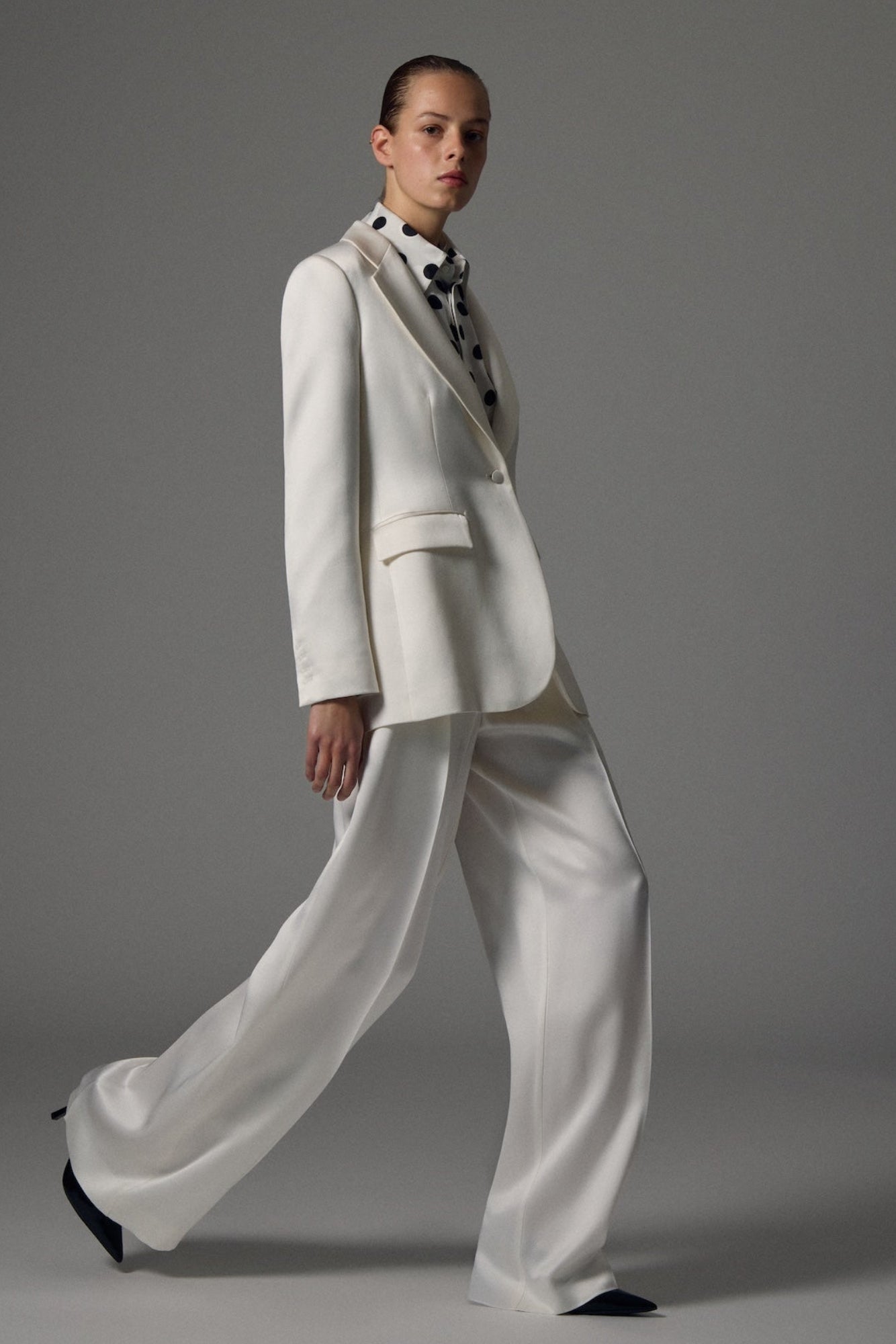 Bogart double satin trousers