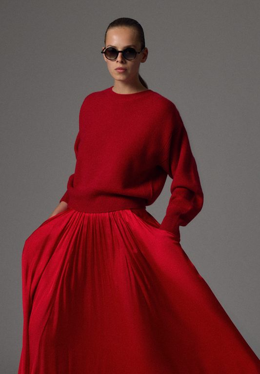 Lea round neck lightweight cashmere sweater