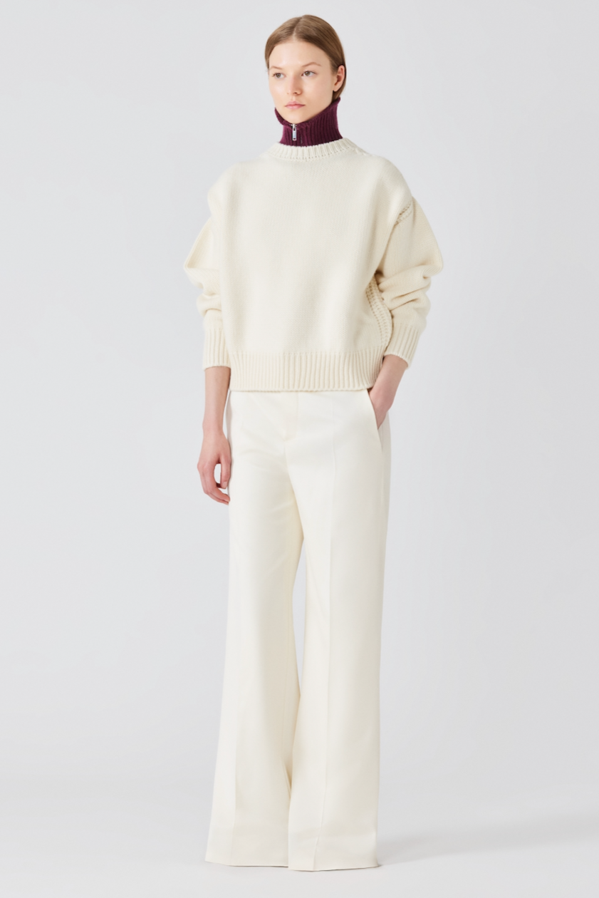 Giada round neck chunky cashmere sweater