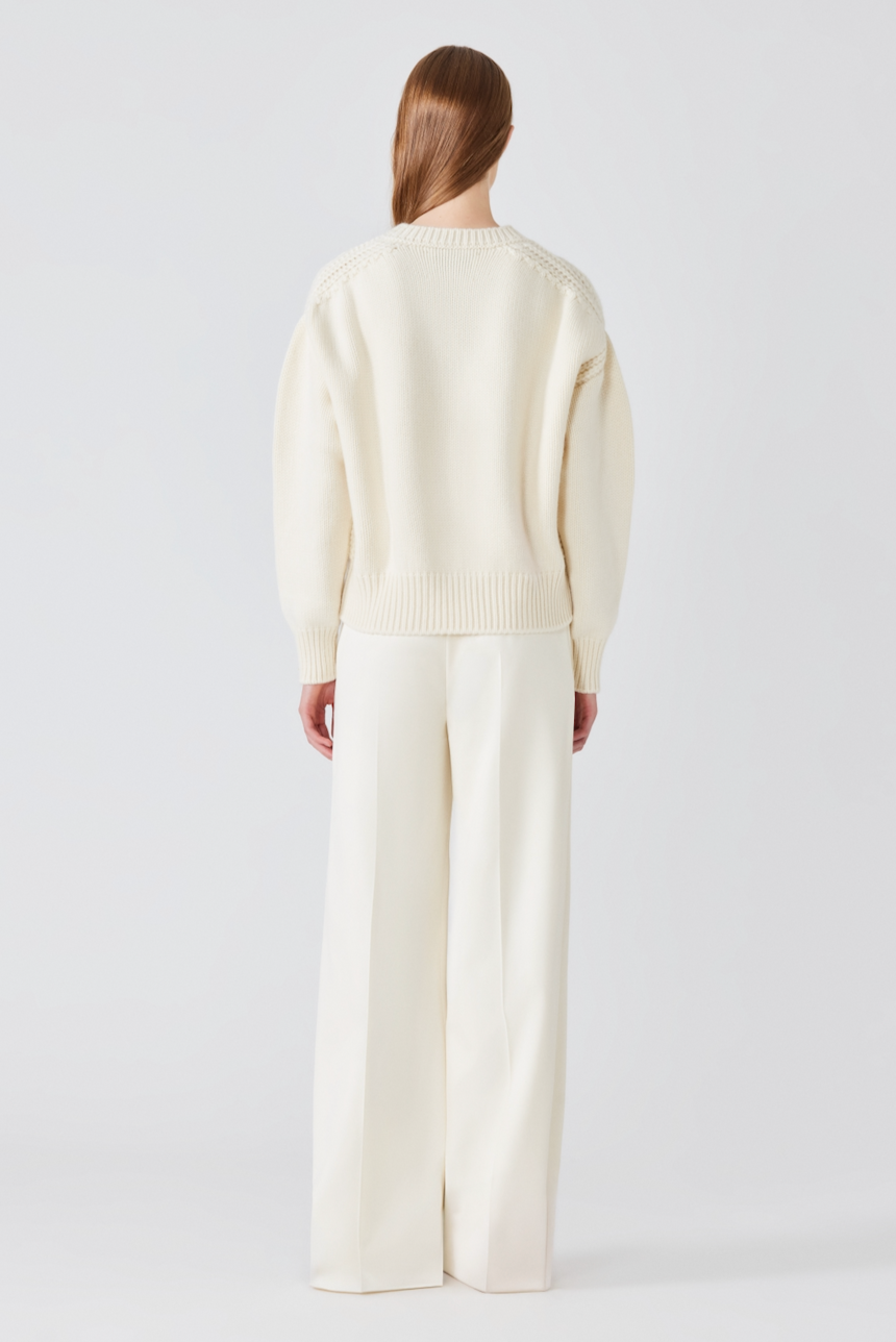 Giada round neck chunky cashmere sweater