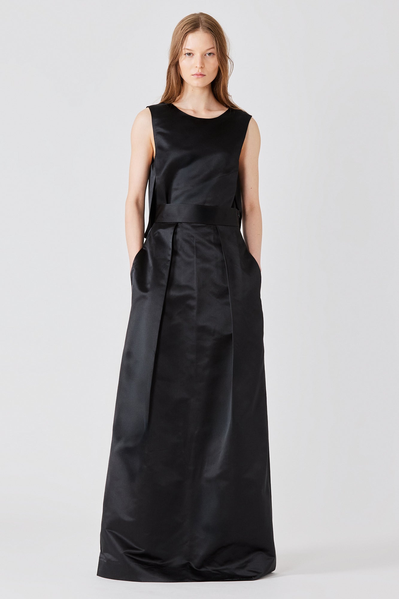 Bogart long skirt in silk duchesse