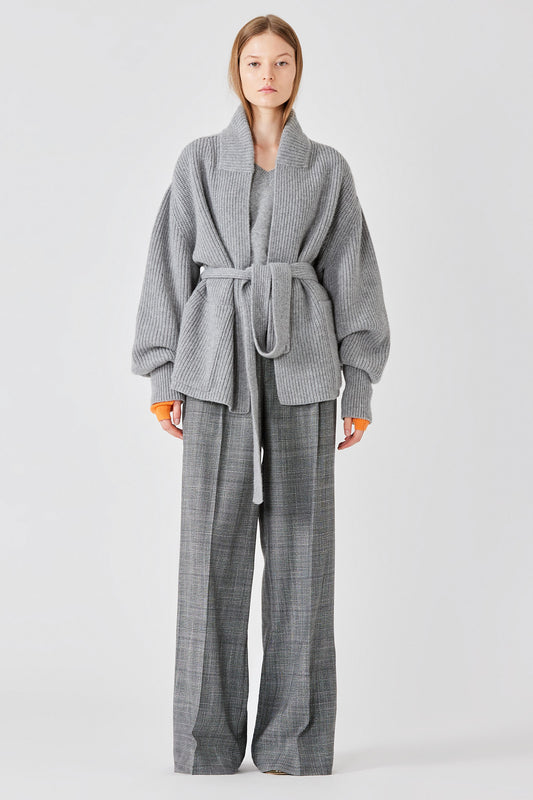 Cardigan giacca in cashmere a costine Gemma inglese