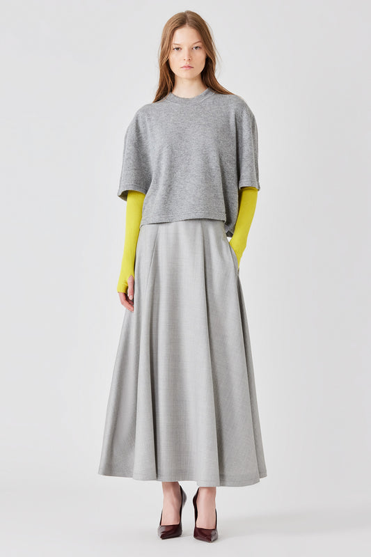 T-shirt corta in cashmere