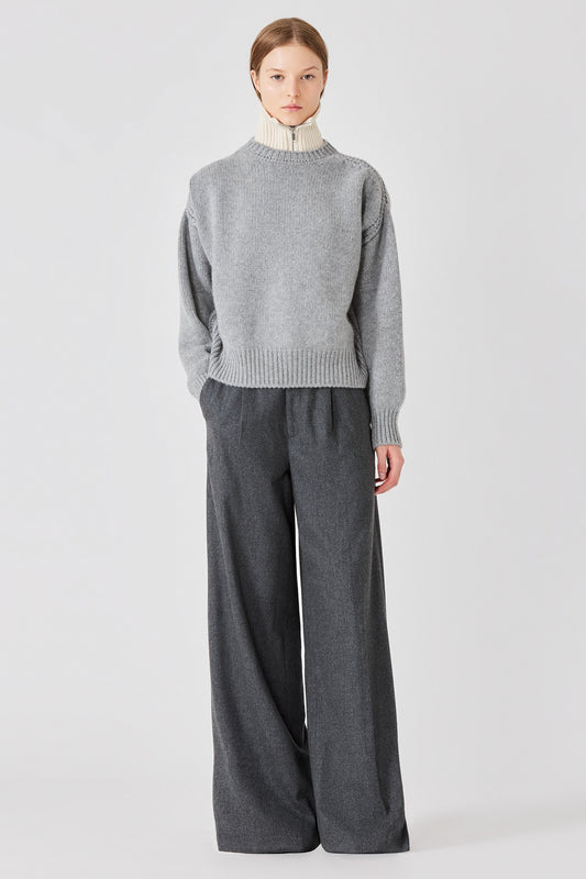 Maglione girocollo in cashmere spesso Giada