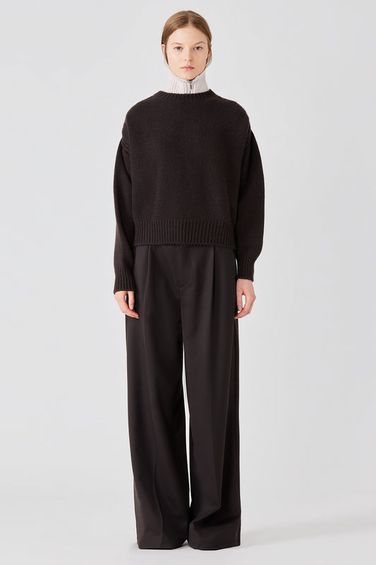 Maglione girocollo in cashmere spesso Giada