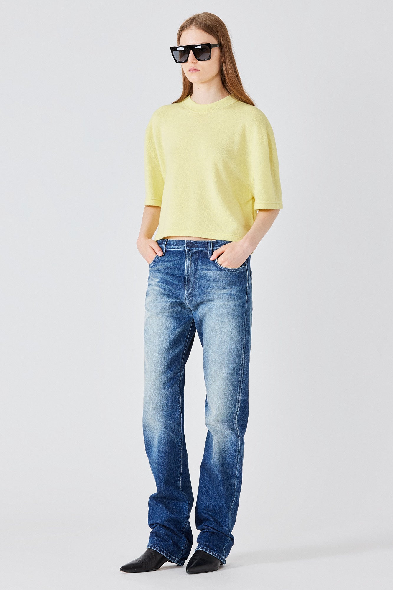 Cashmere cropped t-shirt
