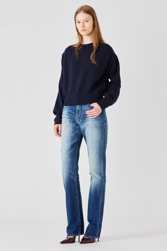 Maglione leggero in cashmere Lea con scollo rotondo