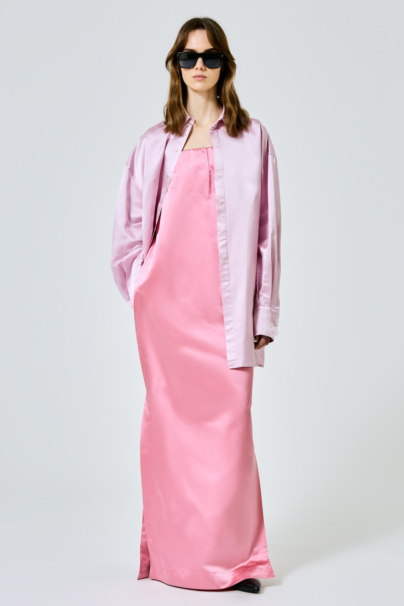 VALENTINA silk duchesse oversized shirt