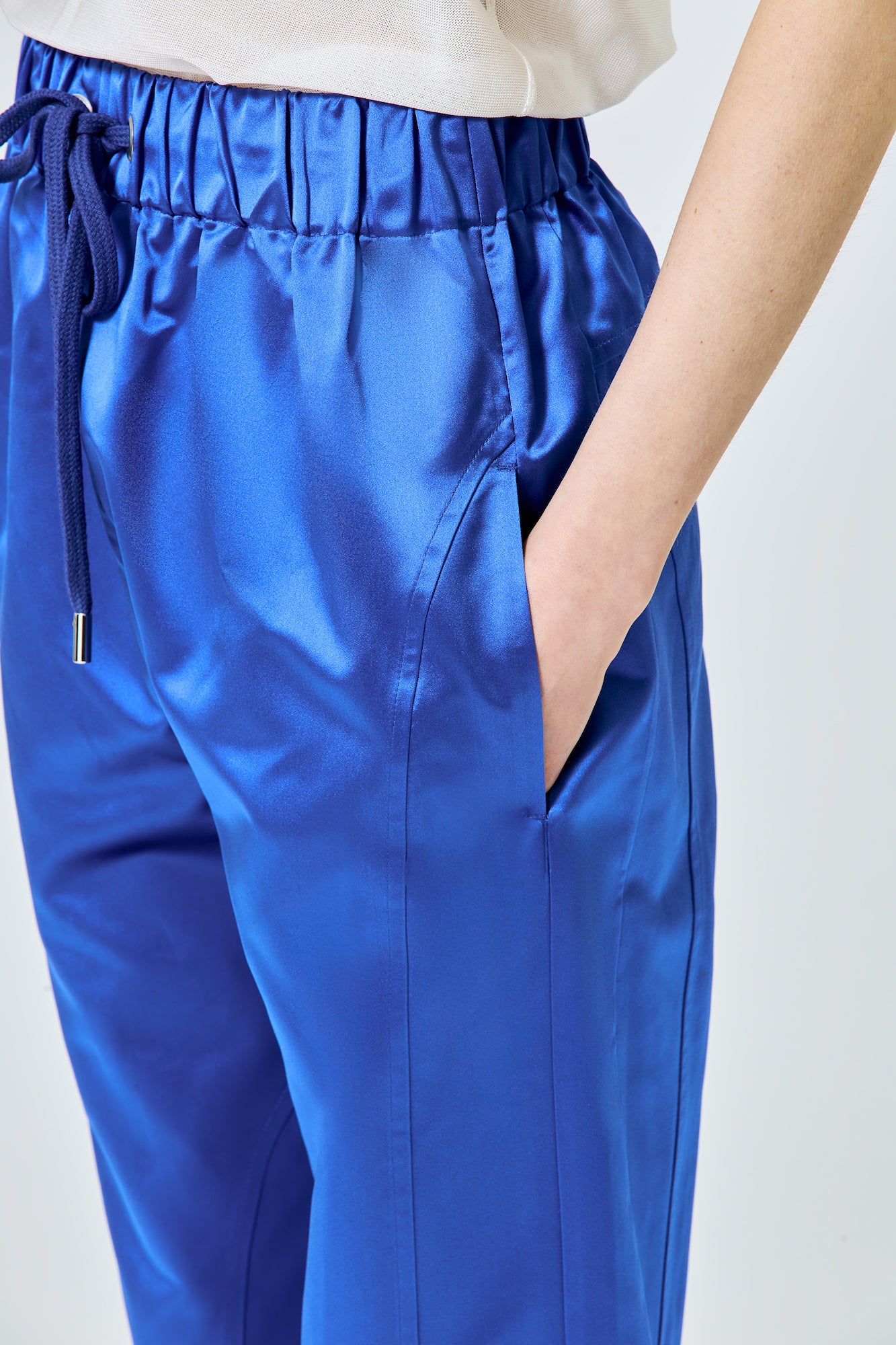 VALENTINA silk duchesse joggers