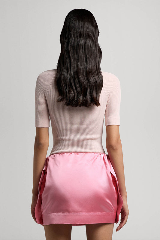 Gilda short skirt in silk duchesse