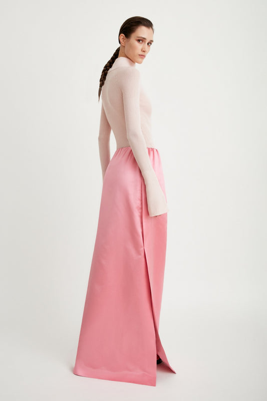 Gilda long skirt in silk duchesse