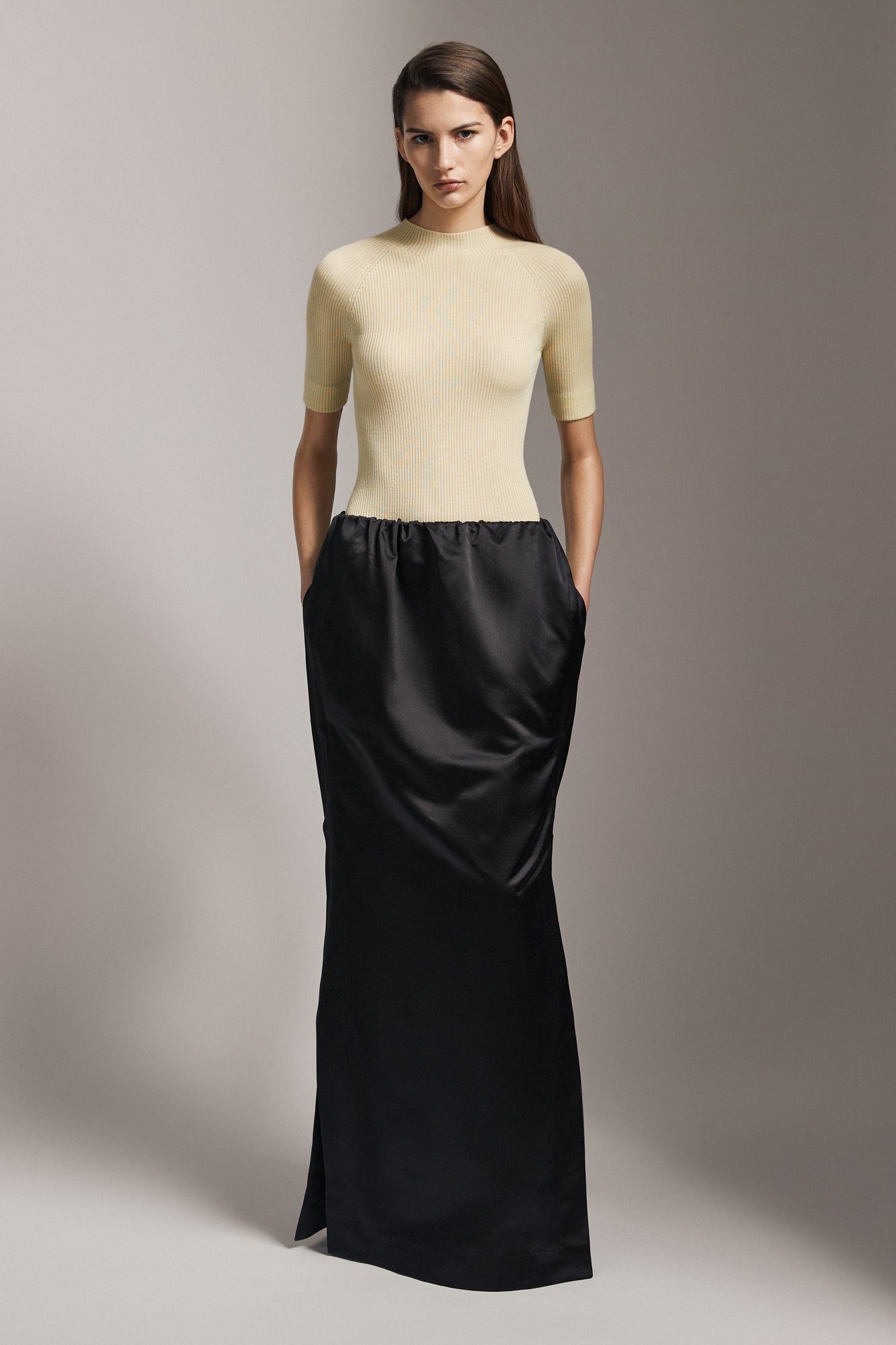 Gonna lunga Gilda in seta duchesse