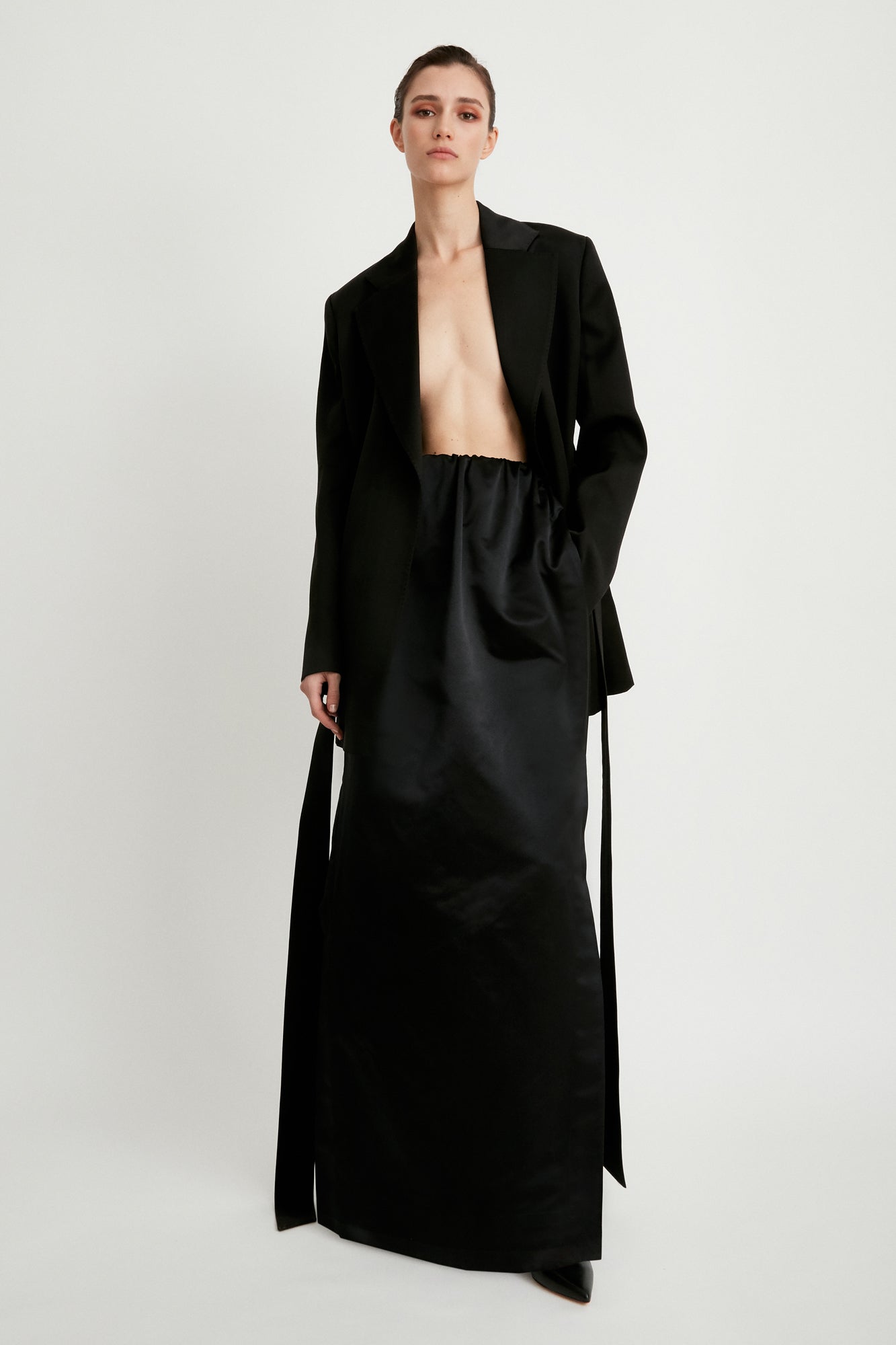 Gonna lunga Gilda in seta duchesse