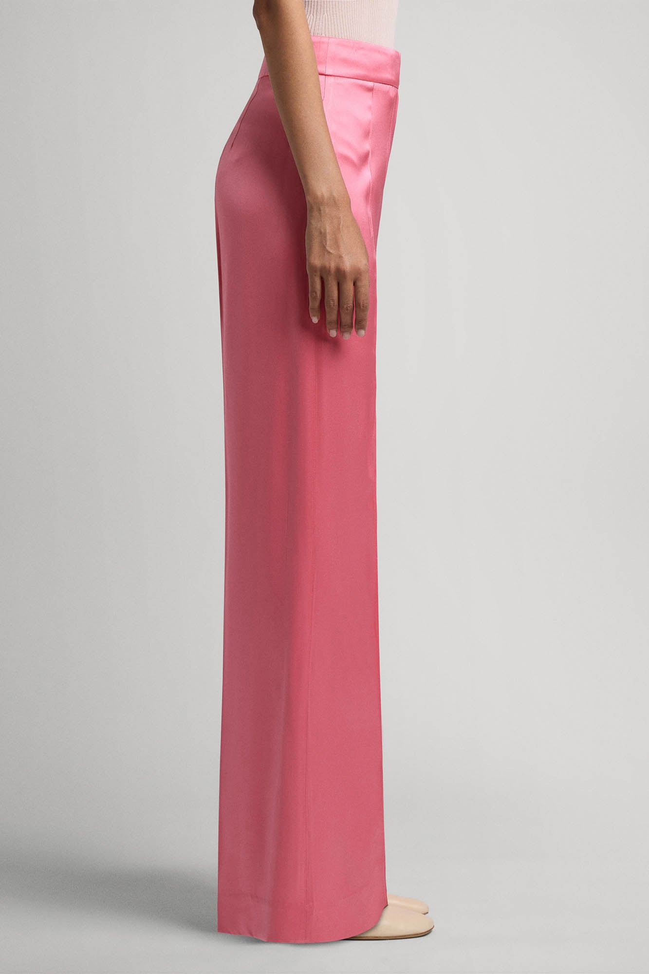 Andrea straight trousers in double satin