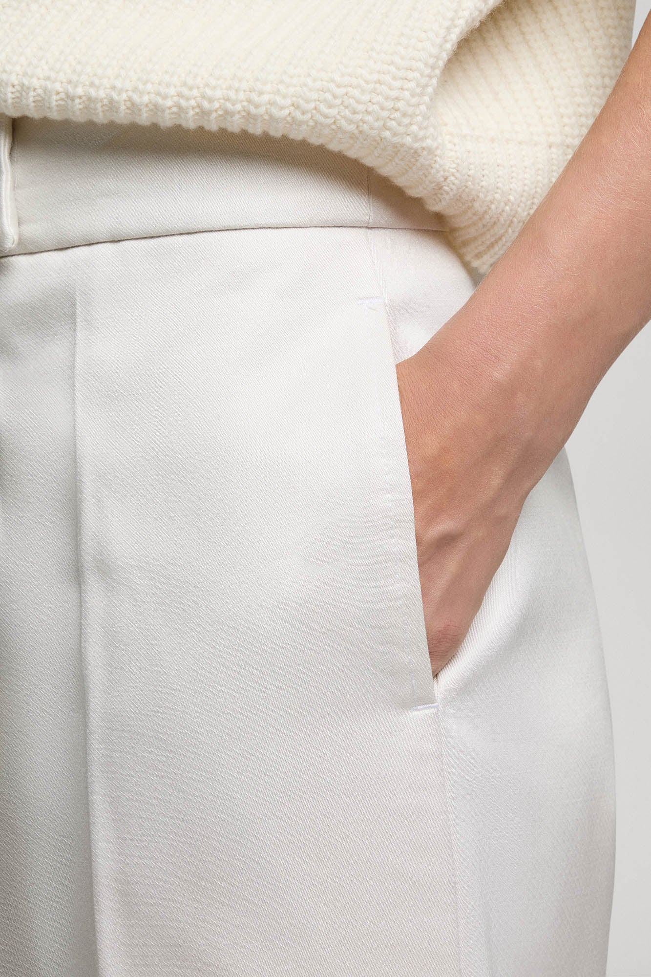 Andrea straight trousers in silk wool