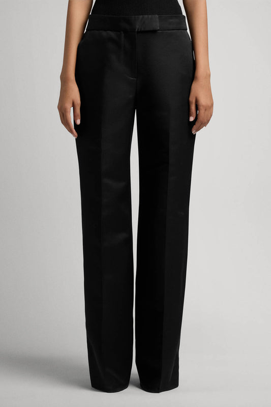 Andrea straight trousers in silk wool