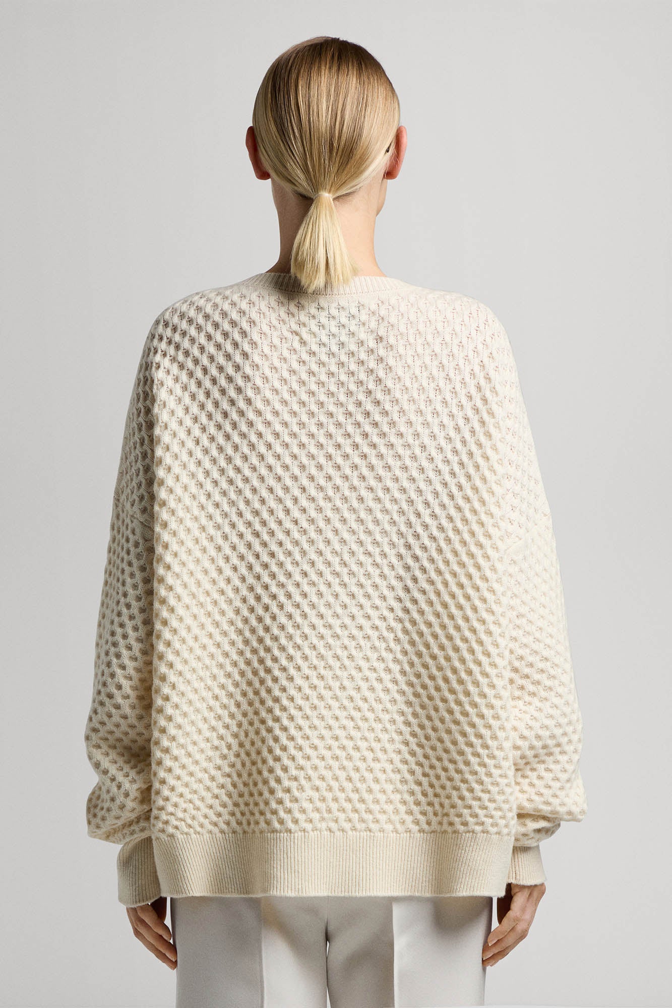 Honeycomb V-neck sweater