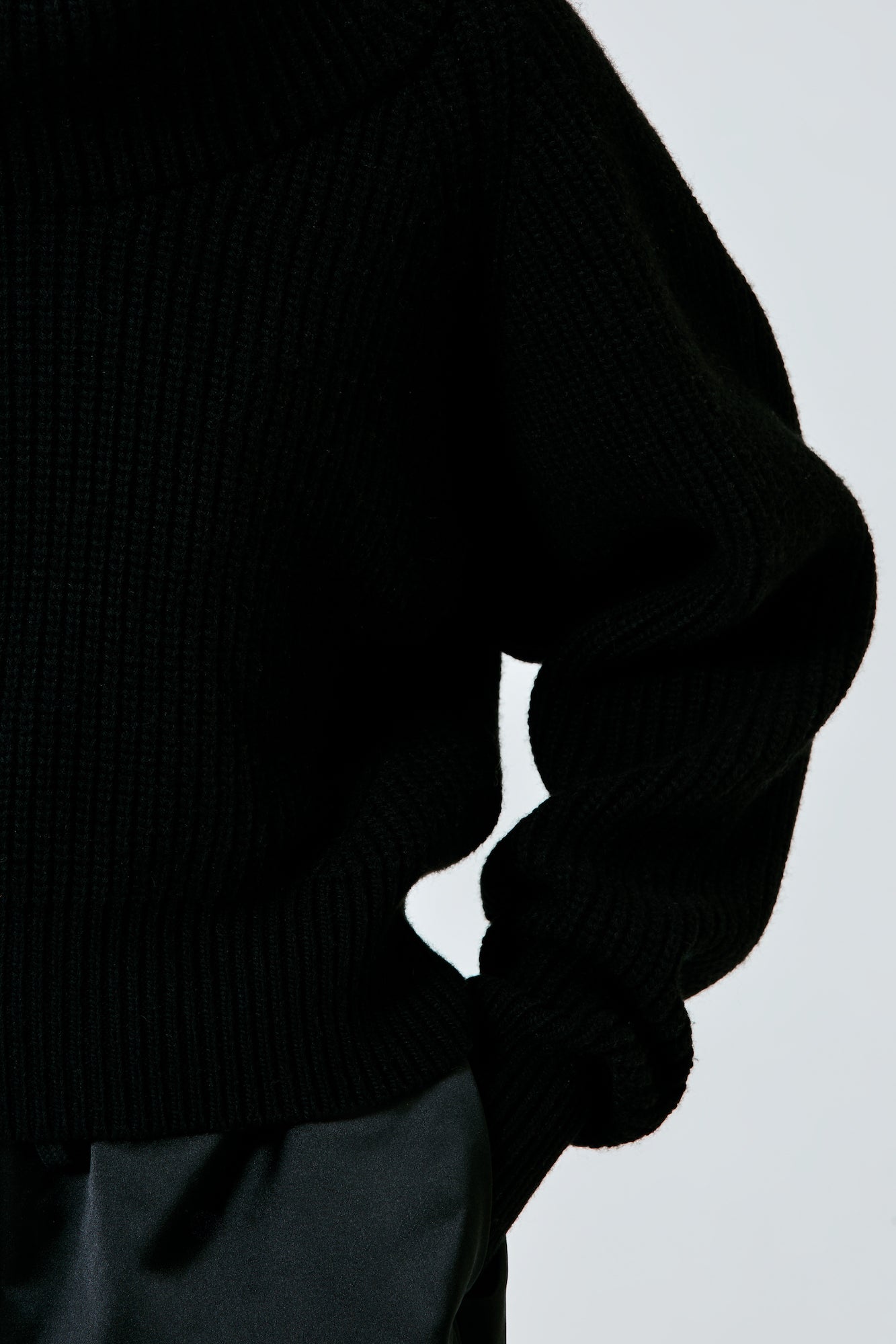High neck cashmere blend sweater