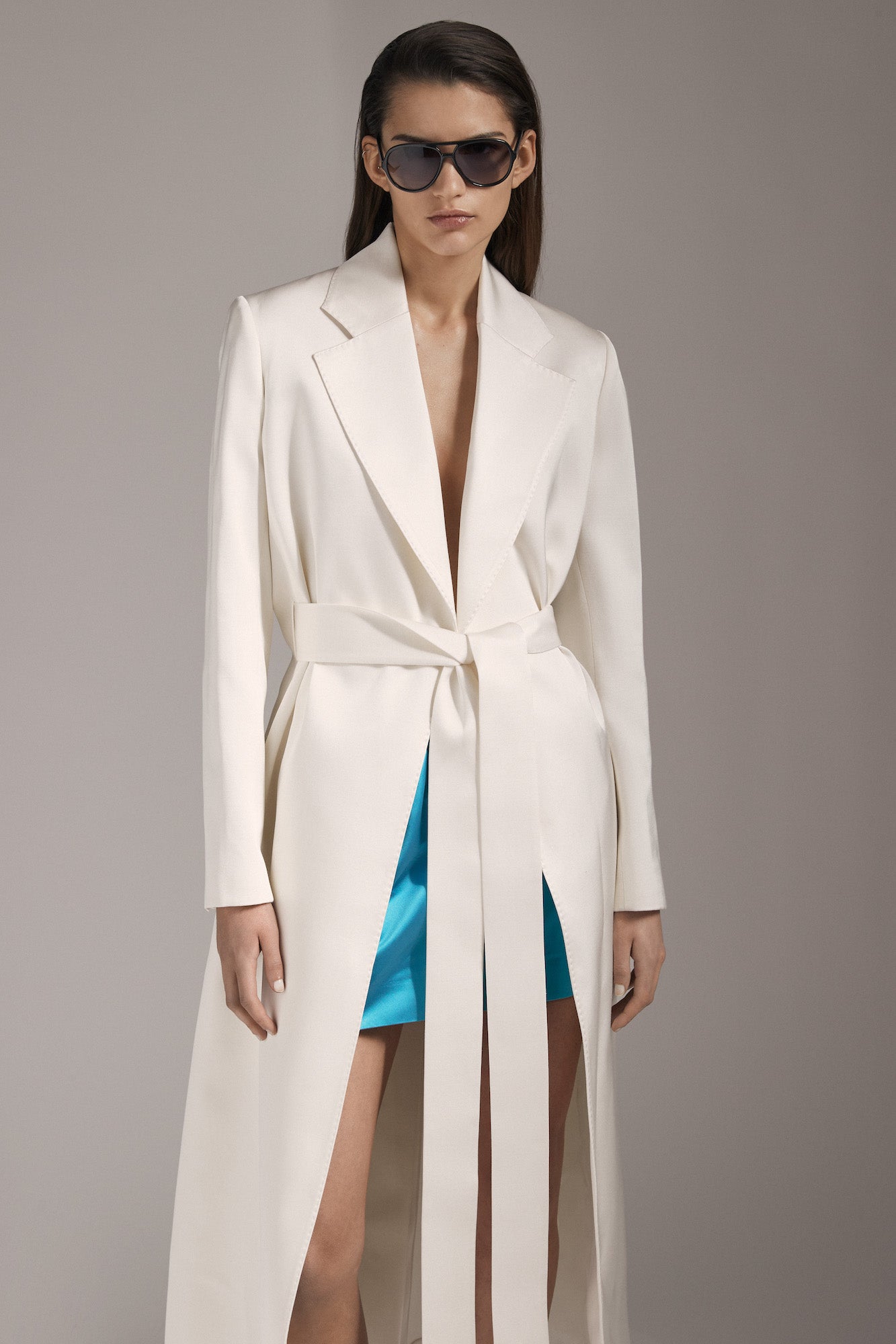 Benni blazer coat in silk wool