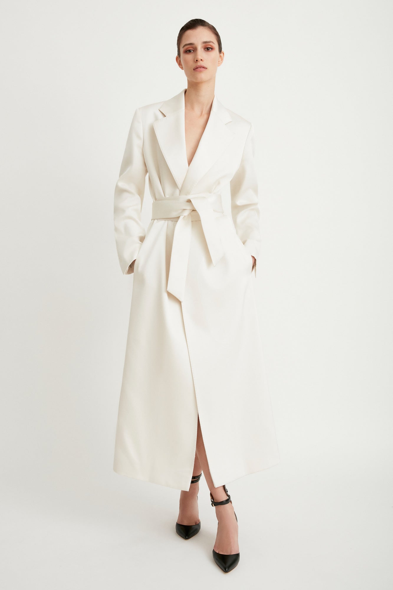 Benni blazer coat in silk wool