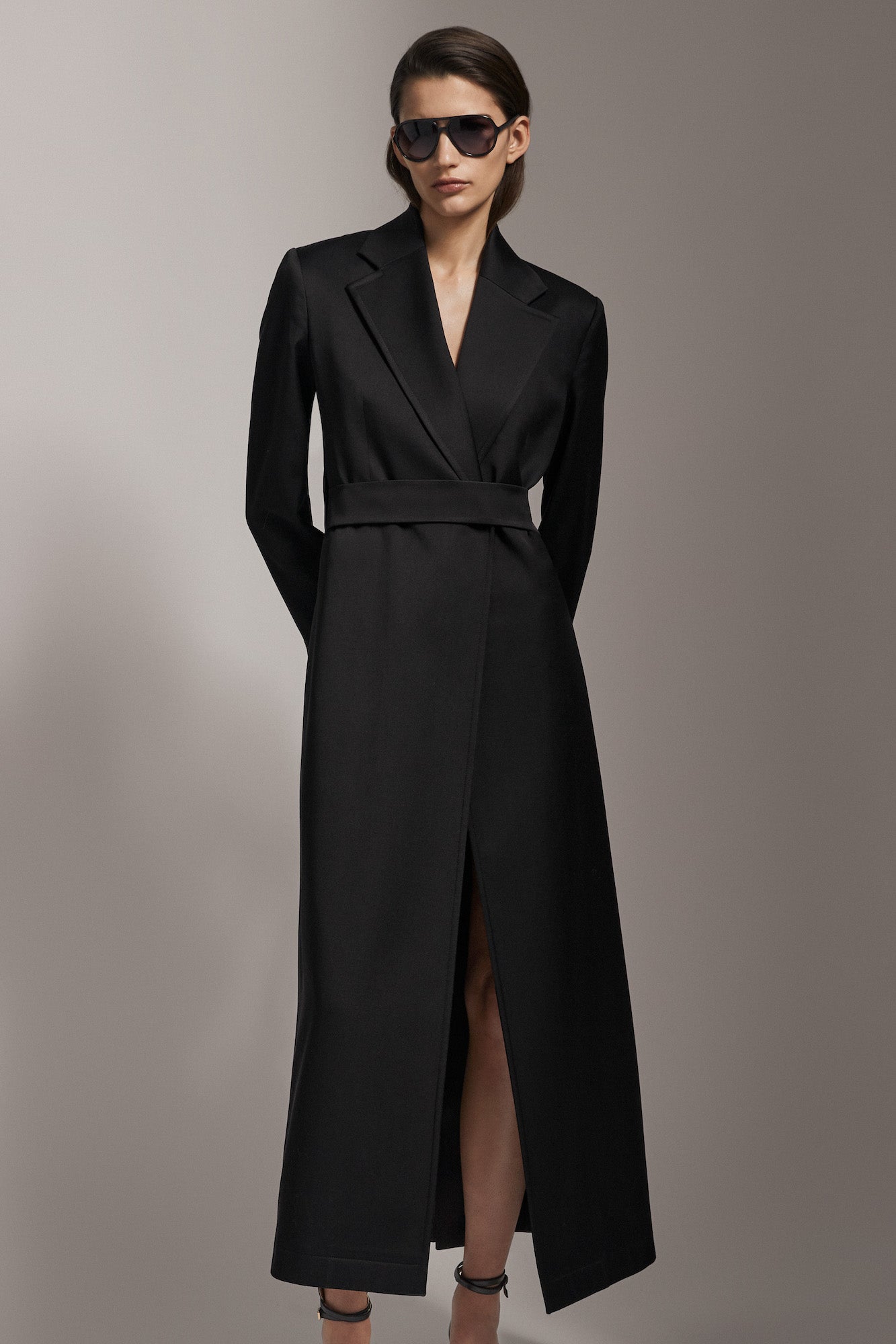 Benni blazer coat in silk wool