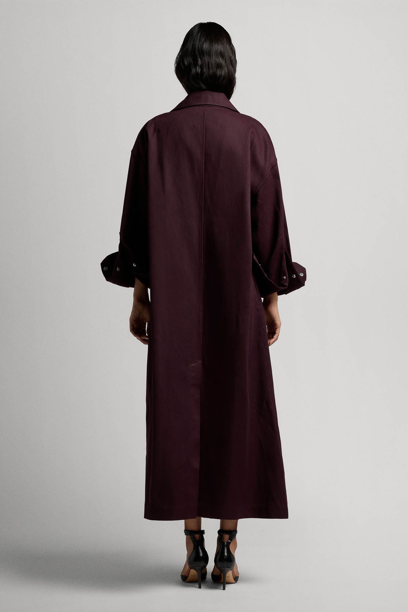 Valentina trench coat in waxed cotton gabardine