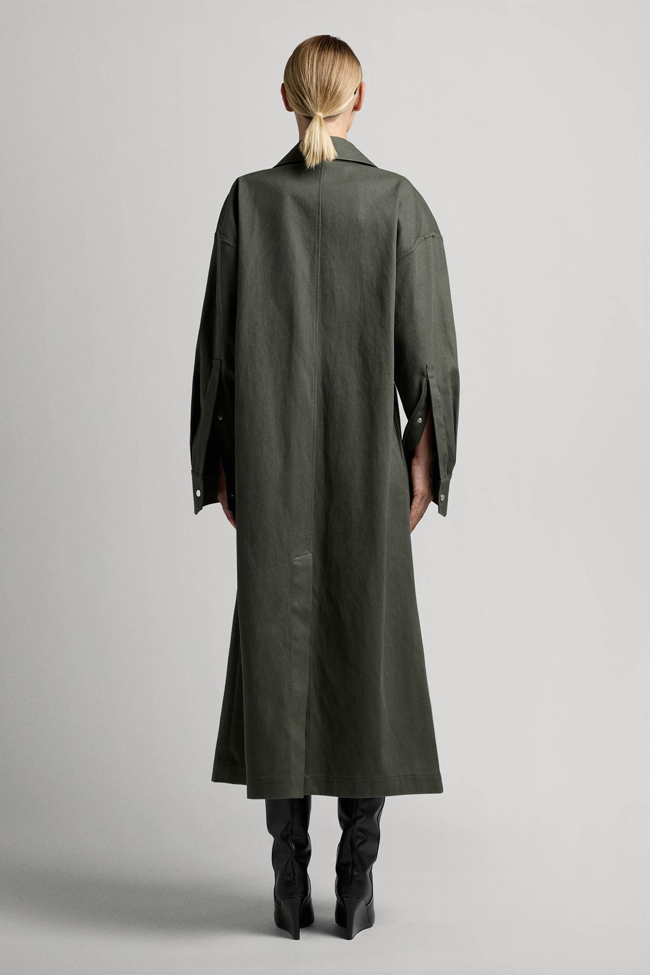 Trench Valentina in gabardina di cotone cerata