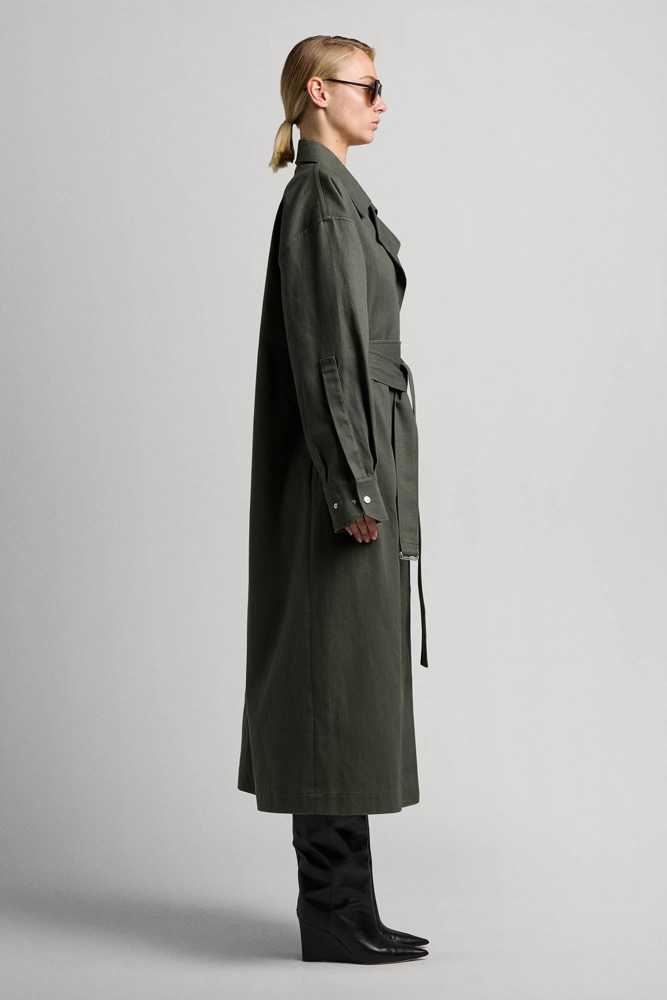 Trench Valentina in gabardina di cotone cerata