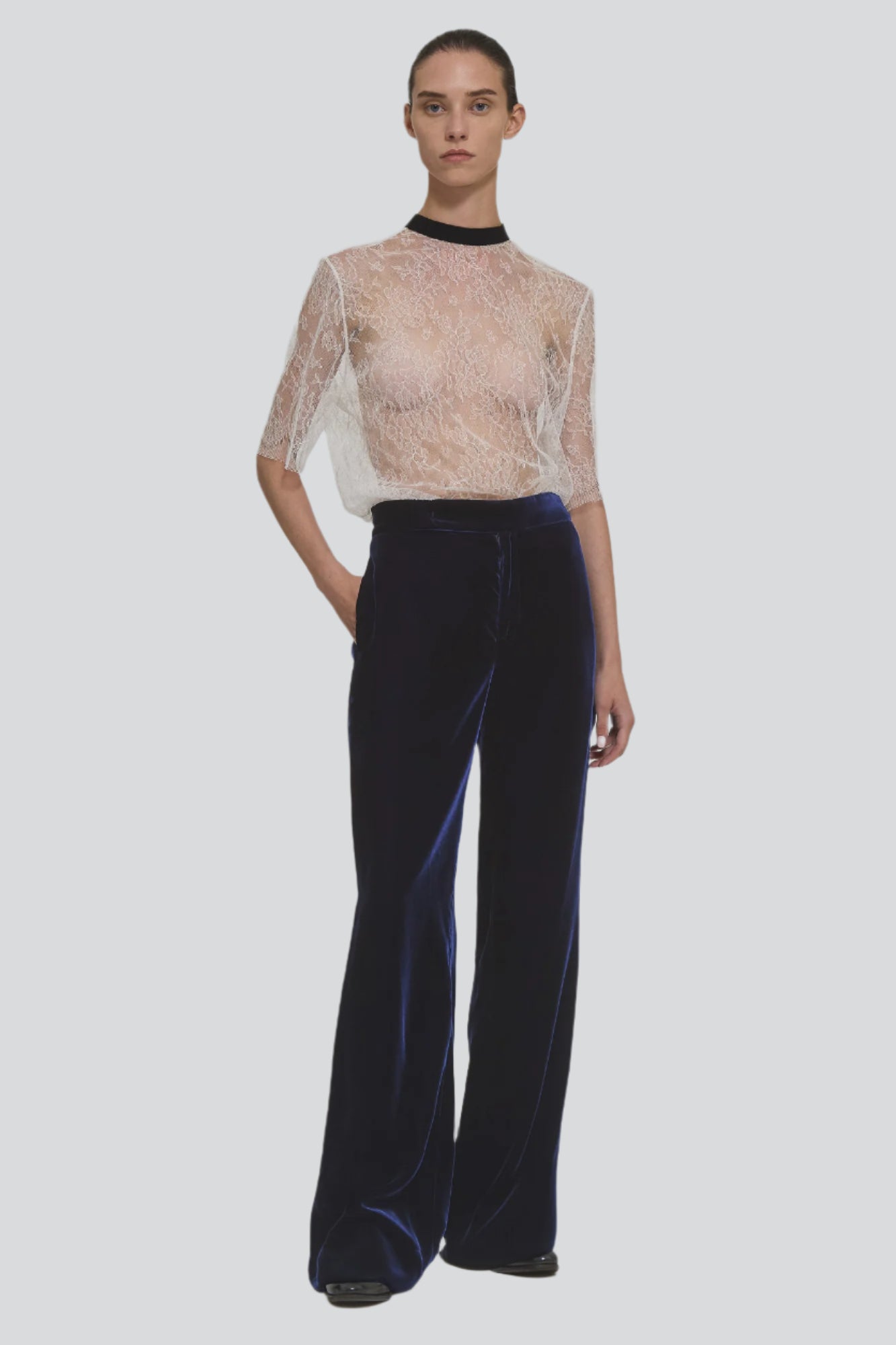 Andrea velvet regular trousers